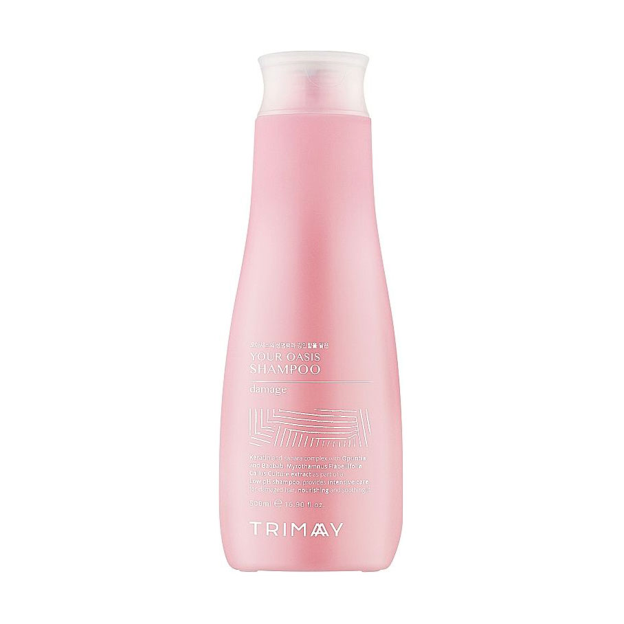 Безсульфатний кератиновий шампунь для волосся Trimay Your Oasis Shampoo Damage Keratin, 500 мл