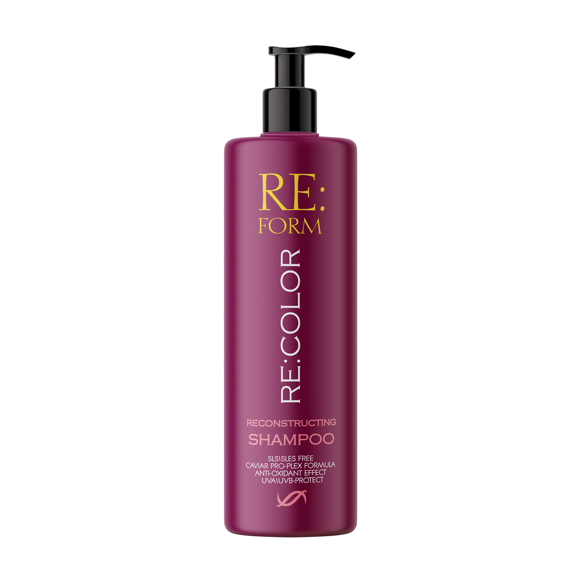 Безсульфатний реконструювальний шампунь Re:Form Re:color Reconstructing Shampoo Збереження кольору та відновлення, для фарбованого волосся, 400 мл